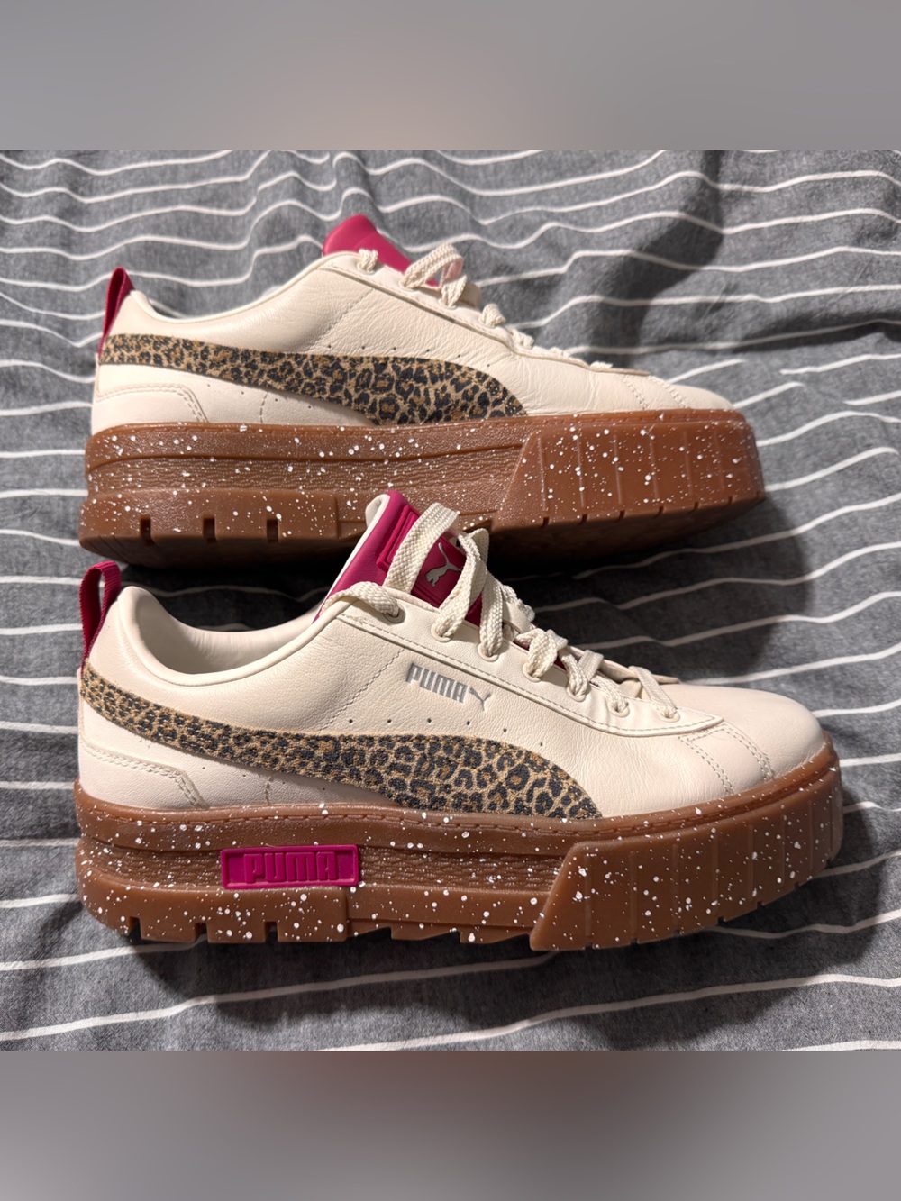 Puma platform stacked sneakers gum sole